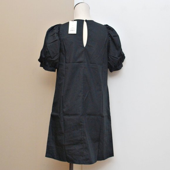 A New Day Women's Black Balloon Sleeve Dress - Picture 3 of 4